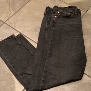 Levi’s Wedgie Icon Fit Washed Black Denim Jeans Size 32